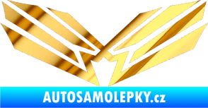 Samolepka Tetování 077 chrom fólie zlatá zrcadlová