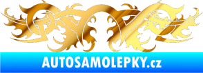 Samolepka Tetování 079 chrom fólie zlatá zrcadlová