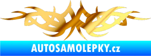 Samolepka Tetování 108 chrom fólie zlatá zrcadlová
