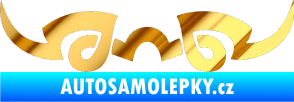 Samolepka Tetování 127 chrom fólie zlatá zrcadlová