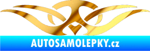 Samolepka Tetování 128 chrom fólie zlatá zrcadlová