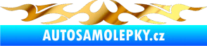 Samolepka Tetování 131 chrom fólie zlatá zrcadlová