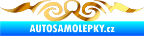 Samolepka Tetování 133 chrom fólie zlatá zrcadlová