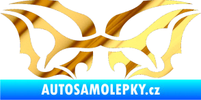 Samolepka Tetování 138 chrom fólie zlatá zrcadlová