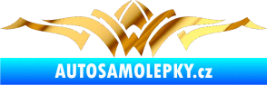 Samolepka Tetování 140 chrom fólie zlatá zrcadlová