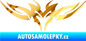 Samolepka Tetování 150 chrom fólie zlatá zrcadlová