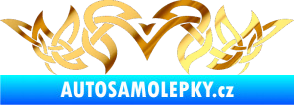 Samolepka Tetování 152 chrom fólie zlatá zrcadlová