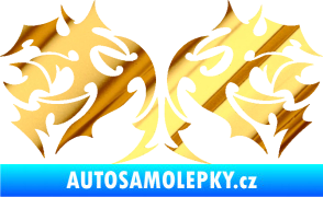 Samolepka Tetování 197 chrom fólie zlatá zrcadlová