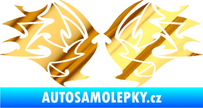 Samolepka Tetování 205 chrom fólie zlatá zrcadlová
