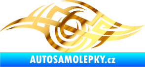 Samolepka Tetování 208 levá chrom fólie zlatá zrcadlová