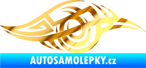 Samolepka Tetování 208 pravá chrom fólie zlatá zrcadlová