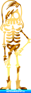 Samolepka The Bone Family Slečna chrom fólie zlatá zrcadlová