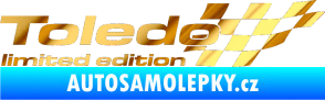 Samolepka Toledo limited edition pravá chrom fólie zlatá zrcadlová