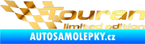 Samolepka Touran limited edition levá chrom fólie zlatá zrcadlová