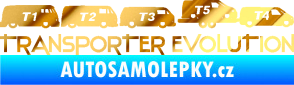 Samolepka Transporter evolution - pravá chrom fólie zlatá zrcadlová