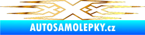 Samolepka Triple x chrom fólie zlatá zrcadlová