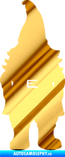 Samolepka Trpaslík 001 levá chrom fólie zlatá zrcadlová