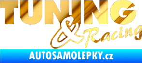 Samolepka Tuning racing 001 chrom fólie zlatá zrcadlová