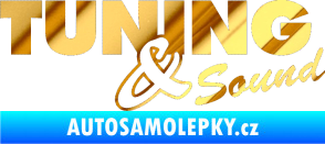 Samolepka Tuning sound chrom fólie zlatá zrcadlová