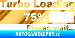 Samolepka Turbo loading chrom fólie zlatá zrcadlová