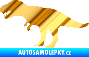 Samolepka Tyrannosaurus Rex 001 levá chrom fólie zlatá zrcadlová