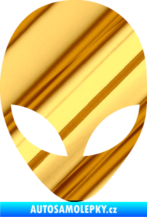 Samolepka UFO 002 chrom fólie zlatá zrcadlová