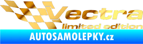 Samolepka Vectra limited edition levá chrom fólie zlatá zrcadlová