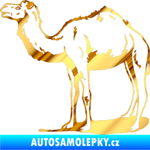 Samolepka Velbloud 001 levá chrom fólie zlatá zrcadlová