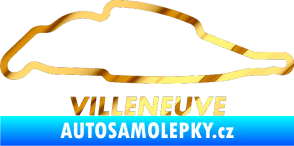 Samolepka Okruh Villeneuve chrom fólie zlatá zrcadlová