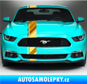 Samolepka Viper pruhy 2 cm + 12 cm chrom fólie zlatá zrcadlová