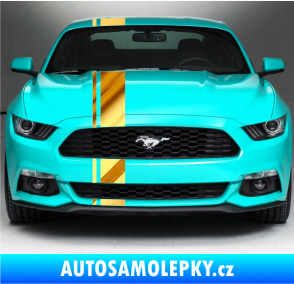 Samolepka Viper pruhy 2 cm + 13 cm chrom fólie zlatá zrcadlová