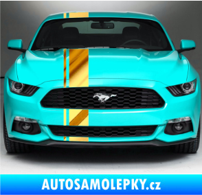 Samolepka Viper pruhy 2 cm + 15 cm chrom fólie zlatá zrcadlová