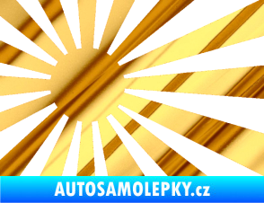 Samolepka Vlajka Japonsko 002 levá JDM chrom fólie zlatá zrcadlová