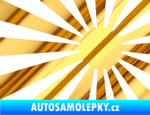 Samolepka Vlajka Japonsko 002 pravá JDM chrom fólie zlatá zrcadlová