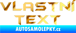 Samolepka Vlastní text - Batman chrom fólie zlatá zrcadlová