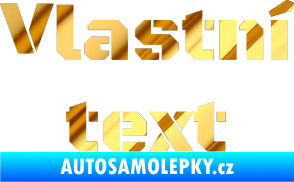 Samolepka Vlastní text - Black Ops chrom fólie zlatá zrcadlová