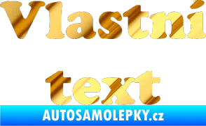 Samolepka Vlastní text - Cooper Black chrom fólie zlatá zrcadlová