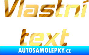 Samolepka Vlastní text - Hemi Head chrom fólie zlatá zrcadlová