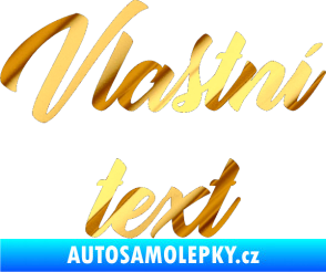 Samolepka Vlastní text - Orange Personal chrom fólie zlatá zrcadlová