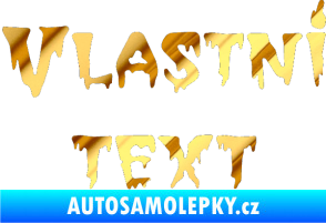Samolepka Vlastní text - QTGhoul Face chrom fólie zlatá zrcadlová