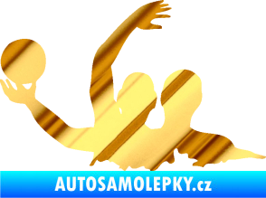 Samolepka Vodní pólo 001 levá chrom fólie zlatá zrcadlová