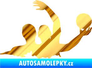 Samolepka Vodní pólo 001 pravá chrom fólie zlatá zrcadlová