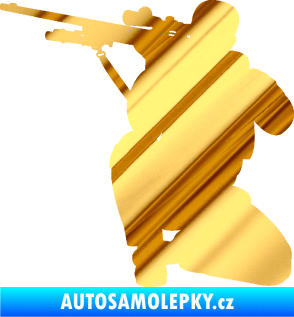 Samolepka Voják 010 levá sniper chrom fólie zlatá zrcadlová