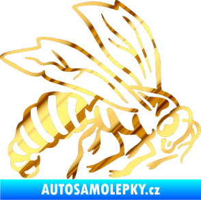 Samolepka Vosa 003 pravá chrom fólie zlatá zrcadlová