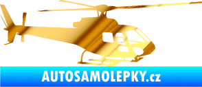 Samolepka Vrtulník 002 pravá helikoptéra chrom fólie zlatá zrcadlová