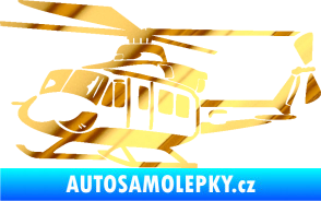 Samolepka Vrtulník 010 levá helikoptéra chrom fólie zlatá zrcadlová