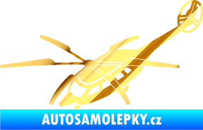 Samolepka Vrtulník 011 levá helikoptéra chrom fólie zlatá zrcadlová