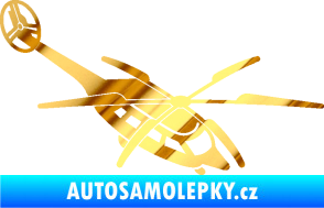 Samolepka Vrtulník 011 pravá helikoptéra chrom fólie zlatá zrcadlová