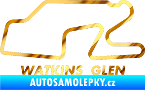 Samolepka Okruh Watkins Glen International chrom fólie zlatá zrcadlová