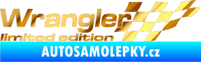 Samolepka Wrangler limited edition pravá chrom fólie zlatá zrcadlová